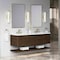 James Martin Vanities Allamari 72" Double Vanity, Sable w/ 3 CM White Zeus Silestone Top D640-V72-SBL-WWZ - alternate 8