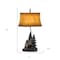 Homeroots 29" Antiqued Bronze Novelty Table Lamp With Brown Bell Shade 524663 - alternate 5