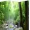 Homeroots 72" Green CanvasFolding Three Panel Screen Room Divider 274623 - alternate 4