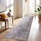 World Rug Gallery Vintage Inspired Bordered Machine Washable Runner Rug 2 ft 6 in x 10 ft Charcoal 6037CHARCOAL2X10 - alternate 1