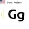 Aacc Self-Adhesive Vinyl Letter: G, Scale: 2 in. Color: Black Font: Anders by, 8PK AACC-Anders-UG-Black-I2x8 - alternate 1