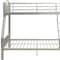 Homeroots 78" X 56" X 67" Silver Metal Twin Over Full  Bunk Bed 286162 - alternate 4