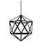 Sunlite Satin Black Vintage Hexagon Hanging Pendant Farmhouse Fixture E26 Base, 51in. Cord & Chain 07094-SU - alternate 1