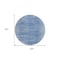 Homeroots 8' Denim Blue And Sky Blue Round Abstract Washable Indoor Outdoor Area Rug 587634 - alternate 7