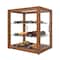 Koolmore 20 In. Artisan Wooden Bakery Square Display case, 2.5 cu ft, Dark wood color 3 Tiers KM-BDW-20D - alternate 6