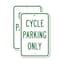 Signmission Cycle Parking Only, 18'' X 24'' 2 Signs, Heavy Gauge Aluminum, 2PK A-1824-2PACK-2622 - alternate 1