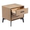 Homeroots 20" Brown and Black Velvet Wood and Steel End Table With Two Drawers 556556 - alternate 7