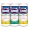 Clorox Disinfecting Wipes, 1-Ply, 7 x 8, (1) Fresh Scent/(2) Crisp Lemon, White, 35 Wipes, 3PK 30112 - alternate 1