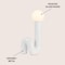 Jonathan Y Katya 18" Scandinavian Minimalist Ceramic Spiral Tube LED Table Lamp, White JYL5500A - alternate 4