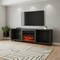 Homeroots 70in Black Wood Fireplace Entertainment Center With Fireplace 723796 - alternate 2