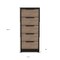 Homeroots 18" Brown and Black Five Drawer Standard Chest 544007 - alternate 10