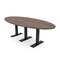 Skutchi Designs 8ft Oval Conference Table With Power | Harmony Series | 6 Person Meeting Room Table HAR-OVL-48X96-T.BK-H3041-NA - alternate 1