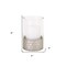 Homeroots Set of Two Clear and Silver Glass Geometric Tabletop Pillar Candle Holders, 2PK 516443 - alternate 4