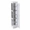 Homeroots White Cornice Molding Curio with Glass Door 401664 - alternate 4