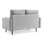 Homeroots 57" Gray And Dark Brown Velvet Loveseat and Toss Pillows 543711 - alternate 6