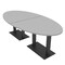 Skutchi Designs Oval Conference Table With Power Unit, 48 in W, 96 in L, Grey HAR-OVL-48X96-DOU.BK-U779-NA - alternate 1