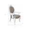 Homeroots Gray and White Upholstered Faux Leather And Solid Wood King Louis Back Dining Arm Chairs, 2PK 573422 - alternate 7