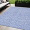 Homeroots 5' X 8' Denim Blue And Ivory Floral Washable Indoor Outdoor Area Rug 581859 - alternate 1