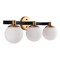 Jonathan Y Modernist Globe 24" 3-Light Metal/Frosted Glass Modern Contemporary LED Vanity, Brass Gold/Black JYL3542A - alternate 8