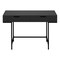 Homeroots 47" Black Wood and Metal H-Shape Computer Desk With Two Drawers 489874 - alternate 7