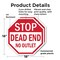 Signmission Stop Dead End No Outlet, 18 inch X 18 inch, Plastic Sign, 2PK OC-P-2PACK-18-82 - alternate 5