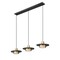 Z-Lite Ludo Matte Black + Modern Gold 3 Light Linear Chandelier 829P12-3L-MB-MGLD-LE - alternate 4