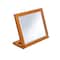 Homeroots 8" Brown Wood Framed Freestanding Makeup Shaving Tabletop Mirror 420751 - alternate 1