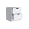 Homeroots 19" White Wood Two Drawer Nightstand 526147 - alternate 9
