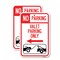 Signmission No Parking Valet Parking Only With Left Arrow With C, 18'' X 24'', Heavy Gauge Aluminum, 2PK A-1824-2PACK-23645 - alternate 1