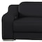 Homeroots 103" Black Italian Leather Reclining USB Sofa 632883 - alternate 11