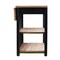 Homeroots Black and Natural 44in Kitchen Island With Storage 402576 - alternate 7