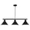 Vaxcel Akron 3L Bronze Farmhouse Linear Chandelier Island Pendant Fixture Pool Table Light H0269 - alternate 1