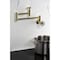 Kingston Brass Wall Mount Pot Filler Faucet, Polished Brass KS8102RX - alternate 6