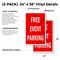 Signmission Free Event Parking, Vinyl Decals Only 24 Inch x 36 Inch, Vinyl Decal, 2PK DSB-2436-2PACK-Free Event Parking - alternate 2