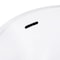 Kingston Brass 54" Acrylic Oval Single Slipper Freestanding Tub with Drain, Glossy White/Matte Black VTRS542827C310 - alternate 5