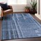 Homeroots 5' X 8' Navy Blue And Gray Striped Washable Indoor Outdoor Area Rug 602792 - alternate 7