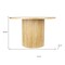 Homeroots 47" Natural Wood Pedestal Base Round Top Dining Table 633118 - alternate 3