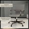 Leisuremod Harris Faux Leather Office Chair - Mid-Back Ergonomic Swivel Desk Chair, Iron Base HOBL19GRL - alternate 4