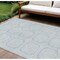 Homeroots 8' X 10' Sky Blue And Ivory Geometric Washable Indoor Outdoor Area Rug 610856 - alternate 1