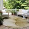 Homeroots 8' Beige Round Abstract Washable Indoor Outdoor Area Rug 559726 - alternate 5