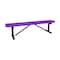 Leisure Craft 6' Standard Bench With No Back, Perforated Metal, Portable, Purple B6XPP-PERF-PURPLE - alternate 1