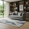 Homeroots 84" Gray Fabric Sofa With Brown Legs 606783 - alternate 4