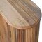 Homeroots 32in Brown Solid Wood Oval Ribbed Texture Cabinet With Two Doors 654267 - alternate 7
