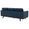 Leisuremod Chester Modern Leather Sofa with Birch Wood Base, Navy Blue CS83NBU-L - alternate 7