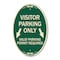 Signmission Parking Area Sign Visitors Parking Only Valid, 12 In X 18 In Architectural, Heavy Gauge Aluminum A-OV-G-1218-23469 - alternate 1