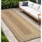 Homeroots 8' Natural Geometric Indoor Outdoor Runner Rug 572730 - alternate 6