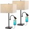 Jonathan Y Austin 25.5" 2-Light Farmhouse Industrial Iron LED Table Lamp w/USB Charging Port and Adjustabl, 2PK JYL1112A-SET2 - alternate 1