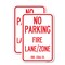 Signmission Princeton New Jersey No Parking Fire Lane Zone, 12'' X 18'' 2 Signs, Heavy Gauge Aluminum, 2PK A-1218-2PACK-23273 - alternate 1