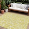 Homeroots 8' X 10' Yellow And Ivory Geometric Washable Indoor Outdoor Area Rug 599325 - alternate 1