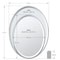 Gatco Flush Mount EZ Hanging 27.5" Framed Oval Mirror, Chrome 1820 - alternate 5